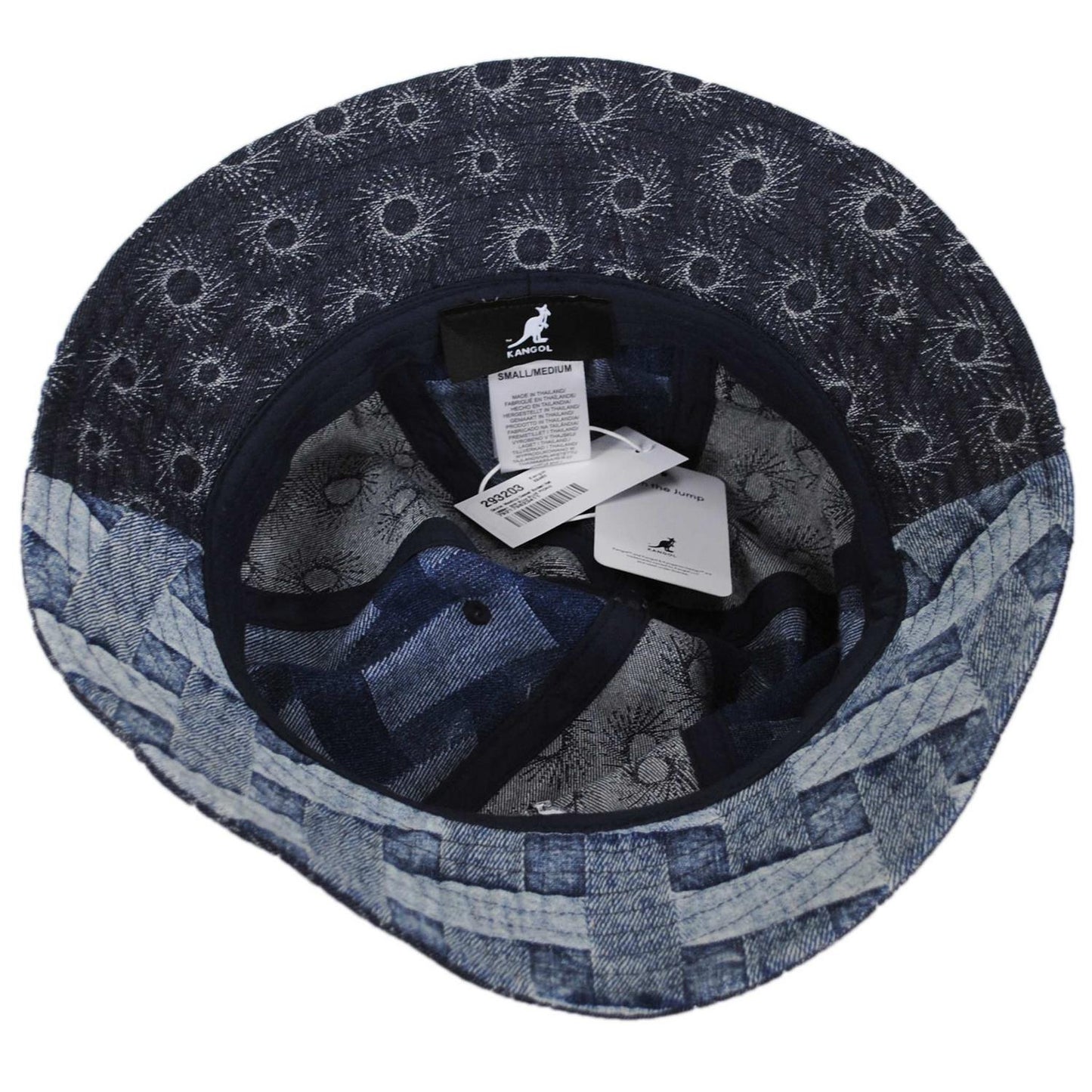 Kangol | Denim Mashup Casual Bucket Hat | 185841 | under | BLUE PICNIC