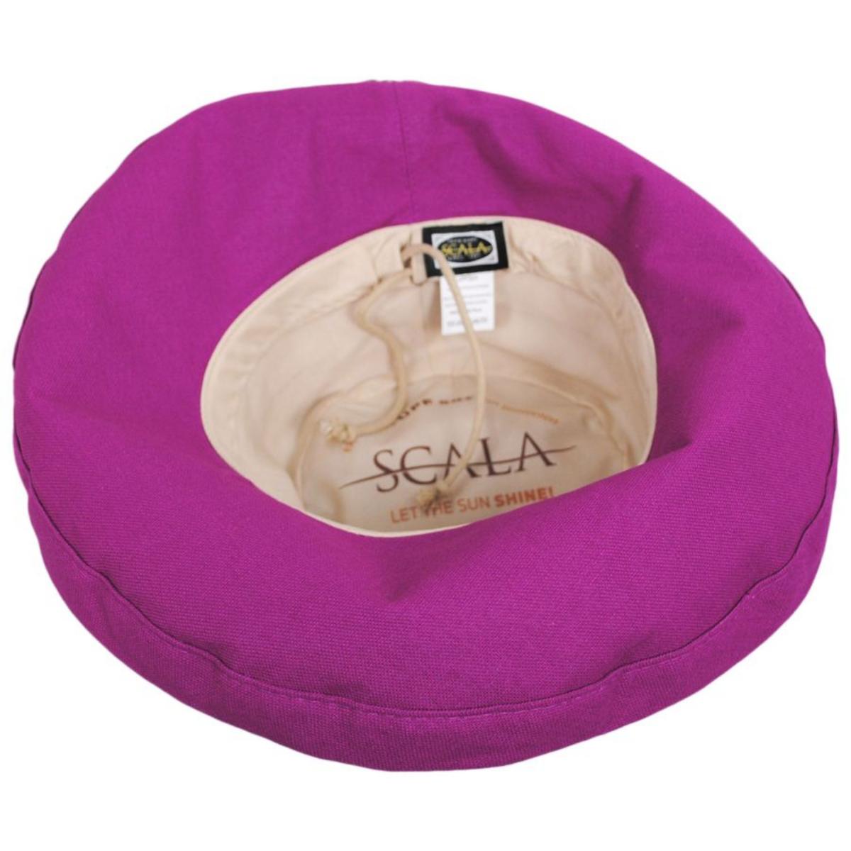Scala | Lanikai Cotton Sun Hat | 106374 | under | ORCHID
