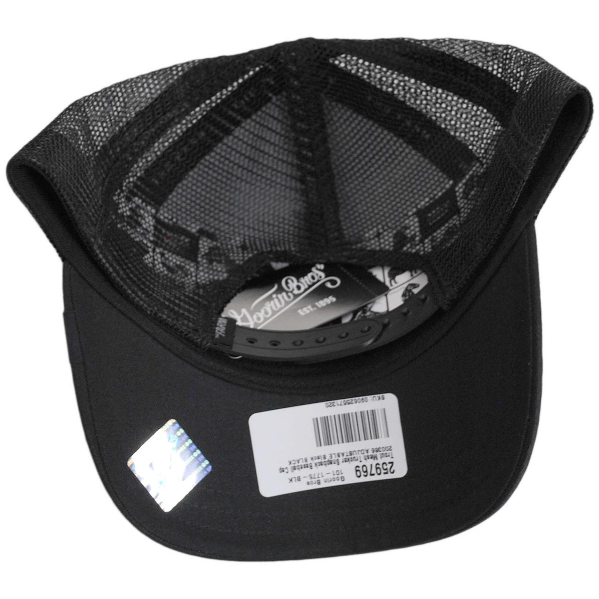 Goorin Bros | Trout Mesh Trucker Snapback Baseball Cap | 200386 | under | BLACK