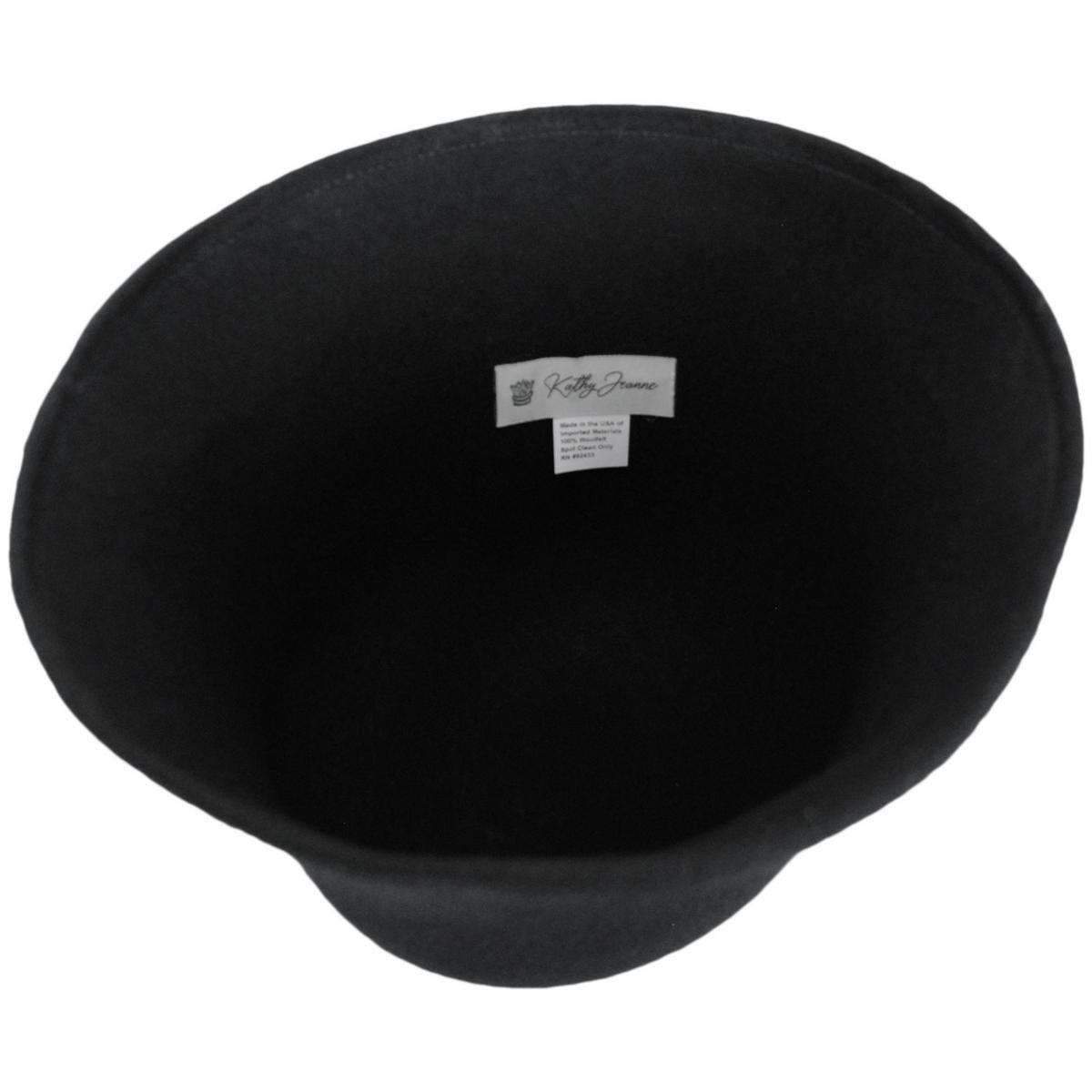 Kathy Jeanne | 6-Way Shapeable Wool Felt Cloche Hat | 124715 | under | BLACK
