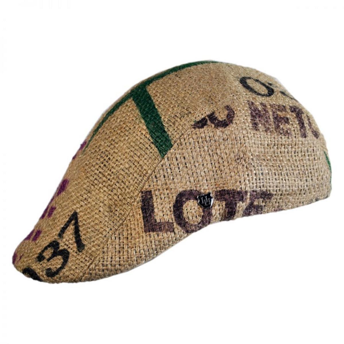 Hills Hats of New Zealand | Havana Coffee Works Jute Duckbill Ivy Cap | 171121 | profile | MULTI