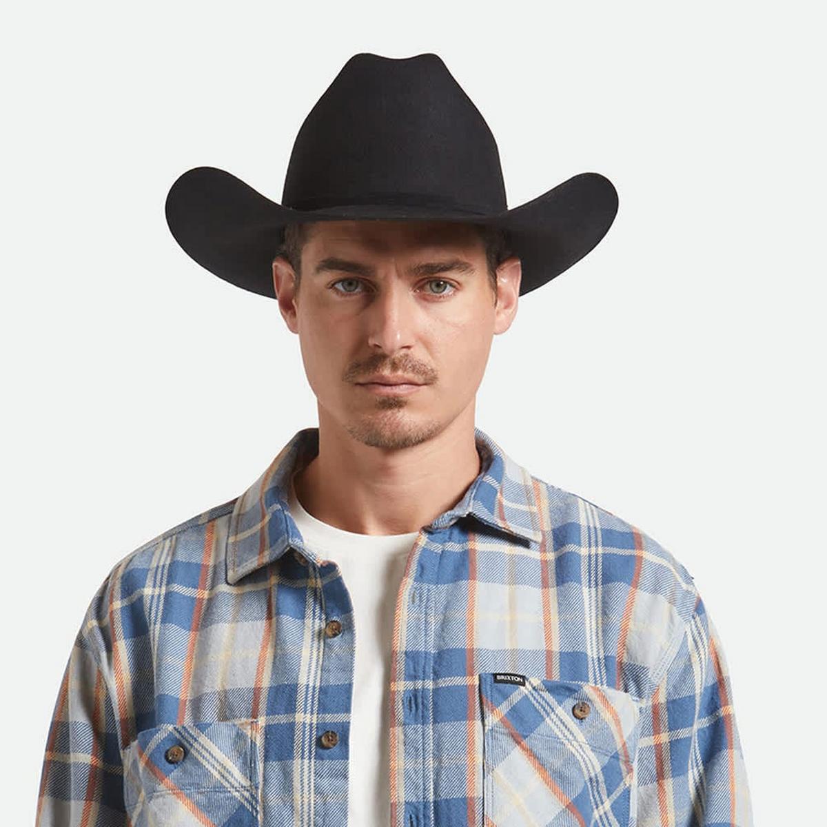 BRIXTON HATS | Laredo Weather Guard Wool Felt Cowboy Hat | 135671 | lsmtwo | BLACK/BLACK