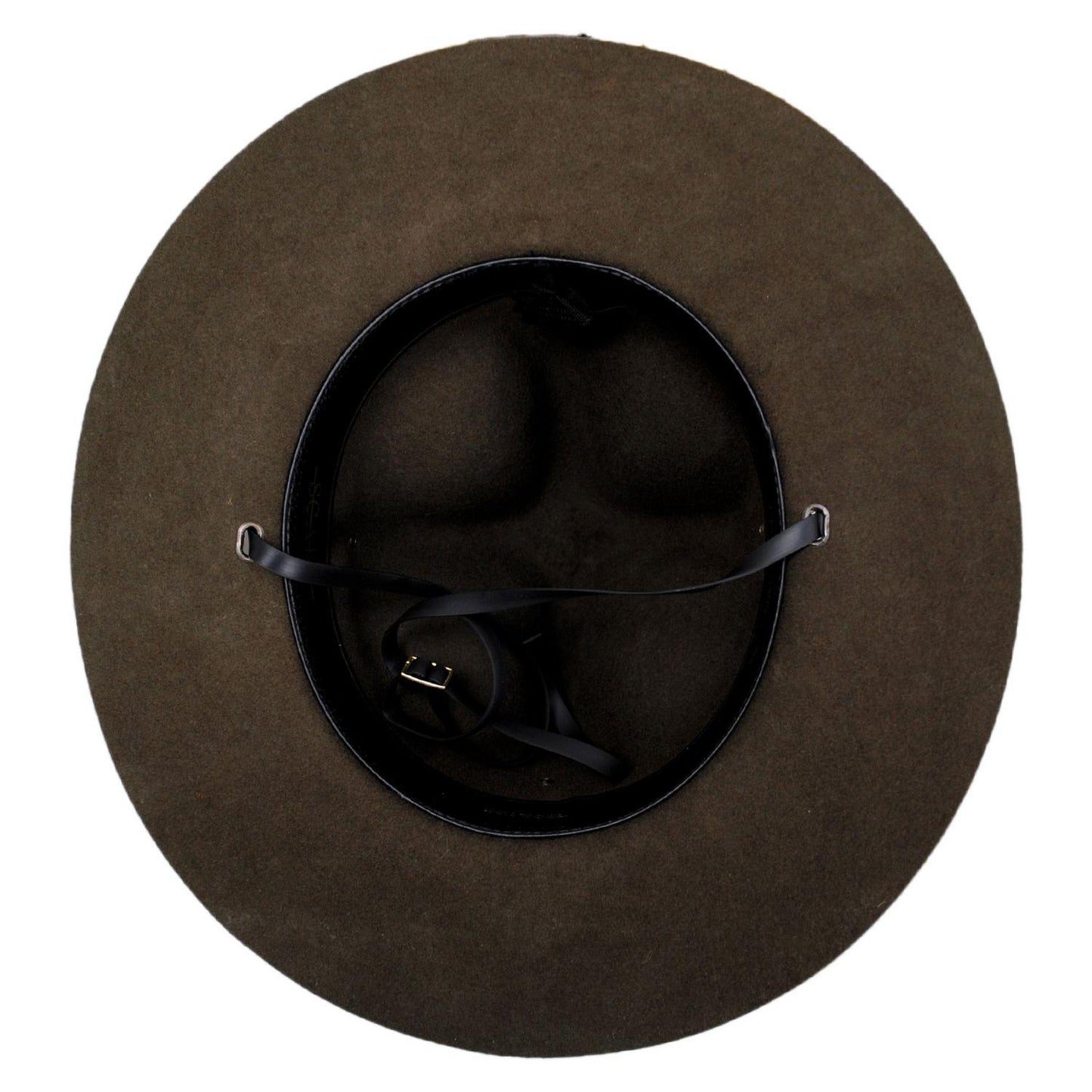 Scala | Wool Campaign Hat with Adjustable Chin Strap | 190121 | under | OLIVE