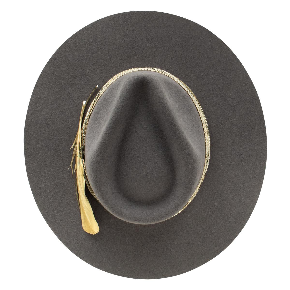 Charlie 1 Horse | Lainey Wilson Smoke Ain't Clear Wool Felt Western Hat | 124965 | top | GRANITE