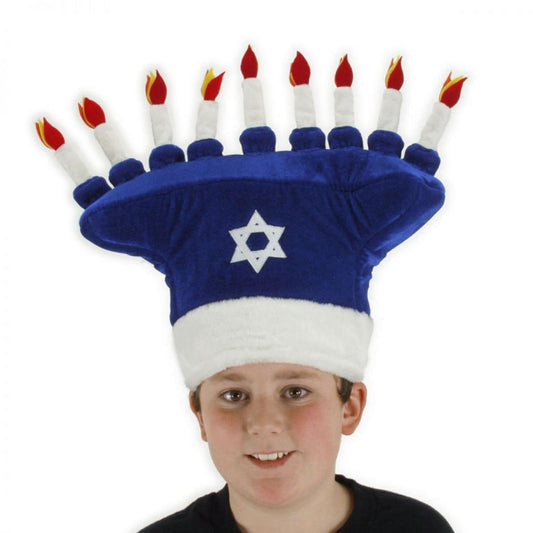 Elope | Menorah Hat | 190414 | front | BLUE/WHITE