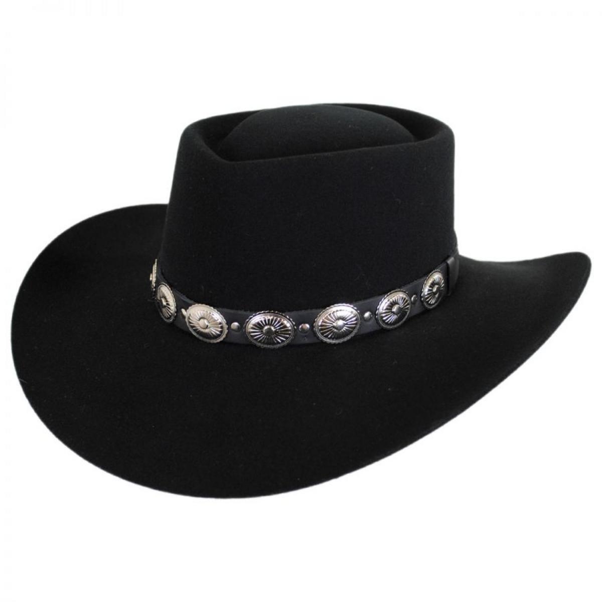 Renegade | Ellsworth Wool Felt Western Hat | 130179 | lead | BLACK