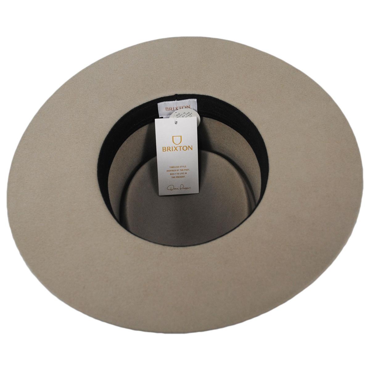 BRIXTON HATS | Vale Wool Felt Gaucho Hat - Sand | 123901 | under | SAND