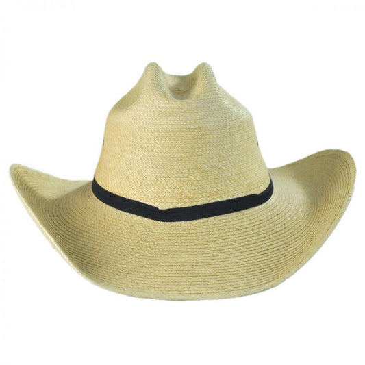SunBody Hats | Cattleman Guatemalan Palm Leaf Straw Hat | 128204 | front | NATURAL