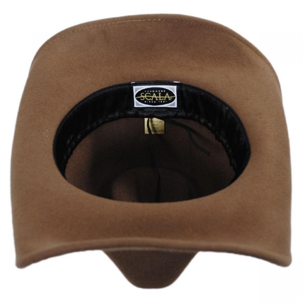 Scala | Motya Wool Felt Western Hat | 123579 | under | PECAN