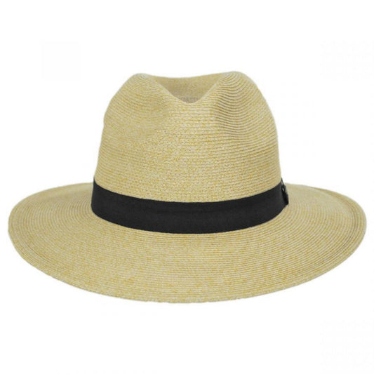 Scala | Slider Toyo Straw Safari Fedora Hat | 126369 | front | TOAST