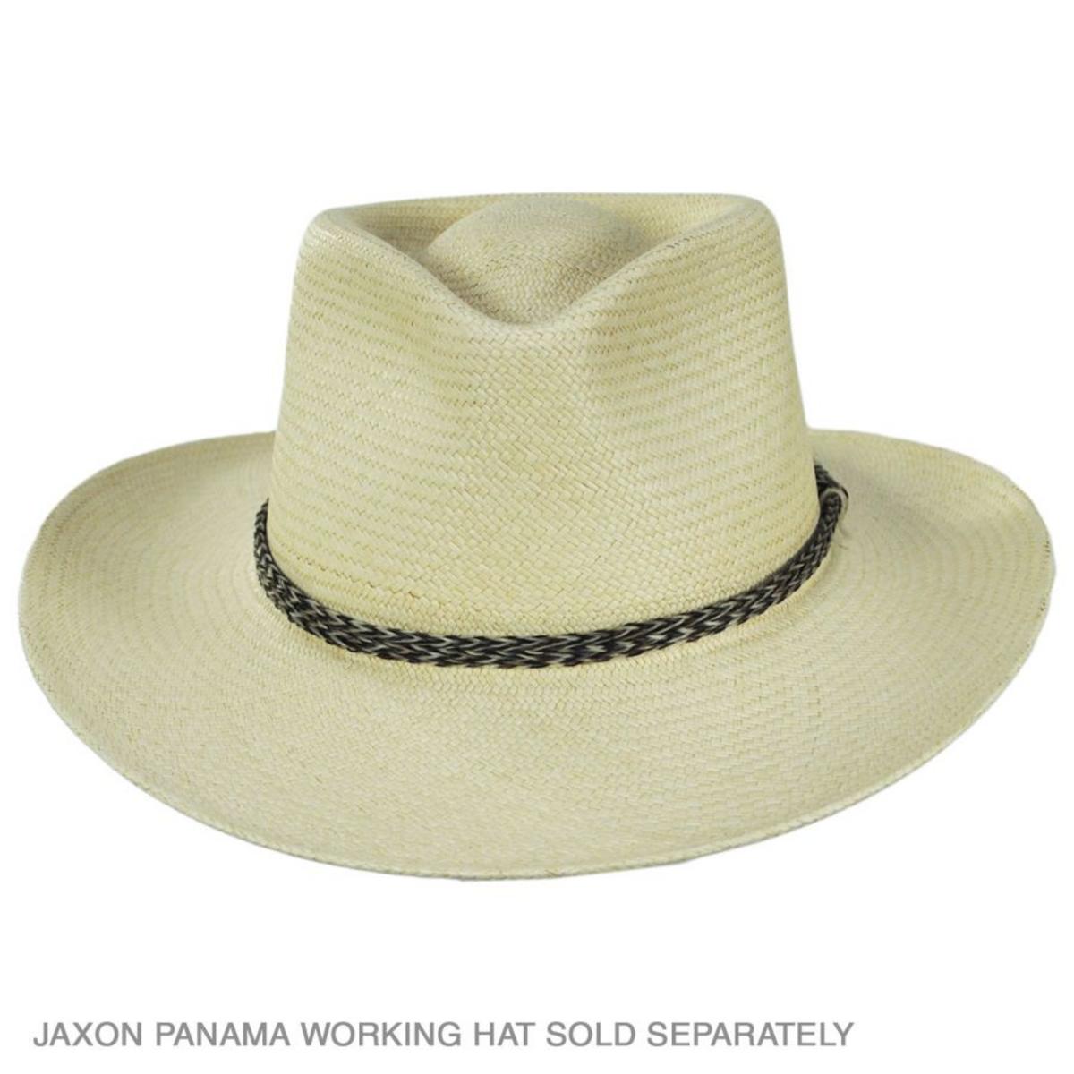 3 Regions Trade Co. | Snake Two-Tone Horse Hair Braid Single Tassel Hat Band | 601700 | profile | BROWN