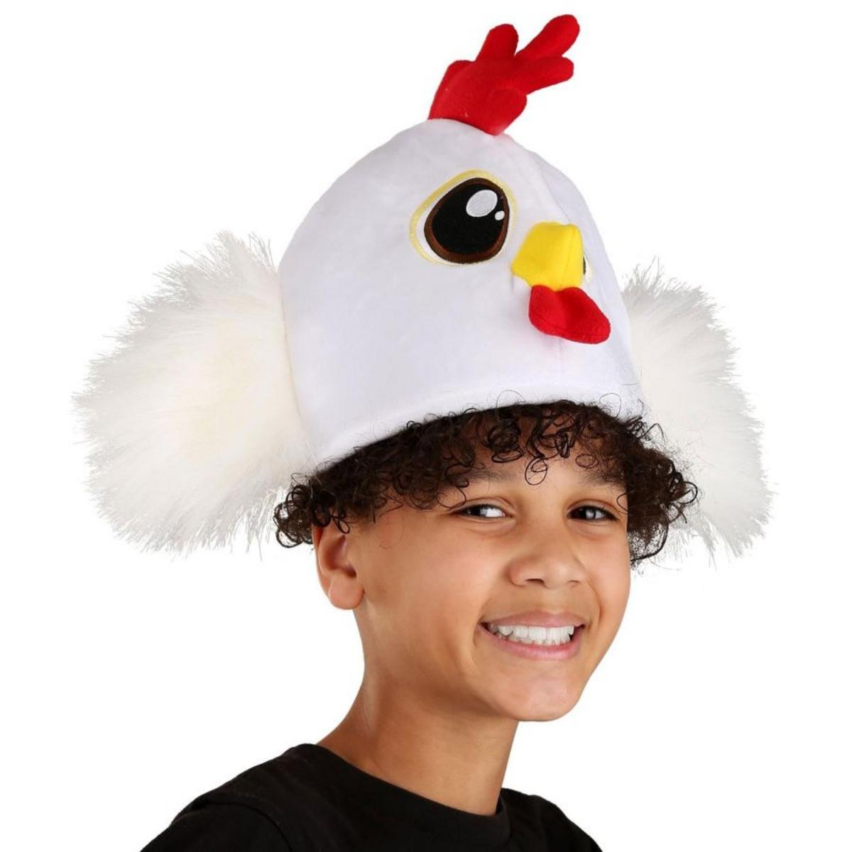 Elope | Chicken Plush Hat | 190476 | front | WHITE