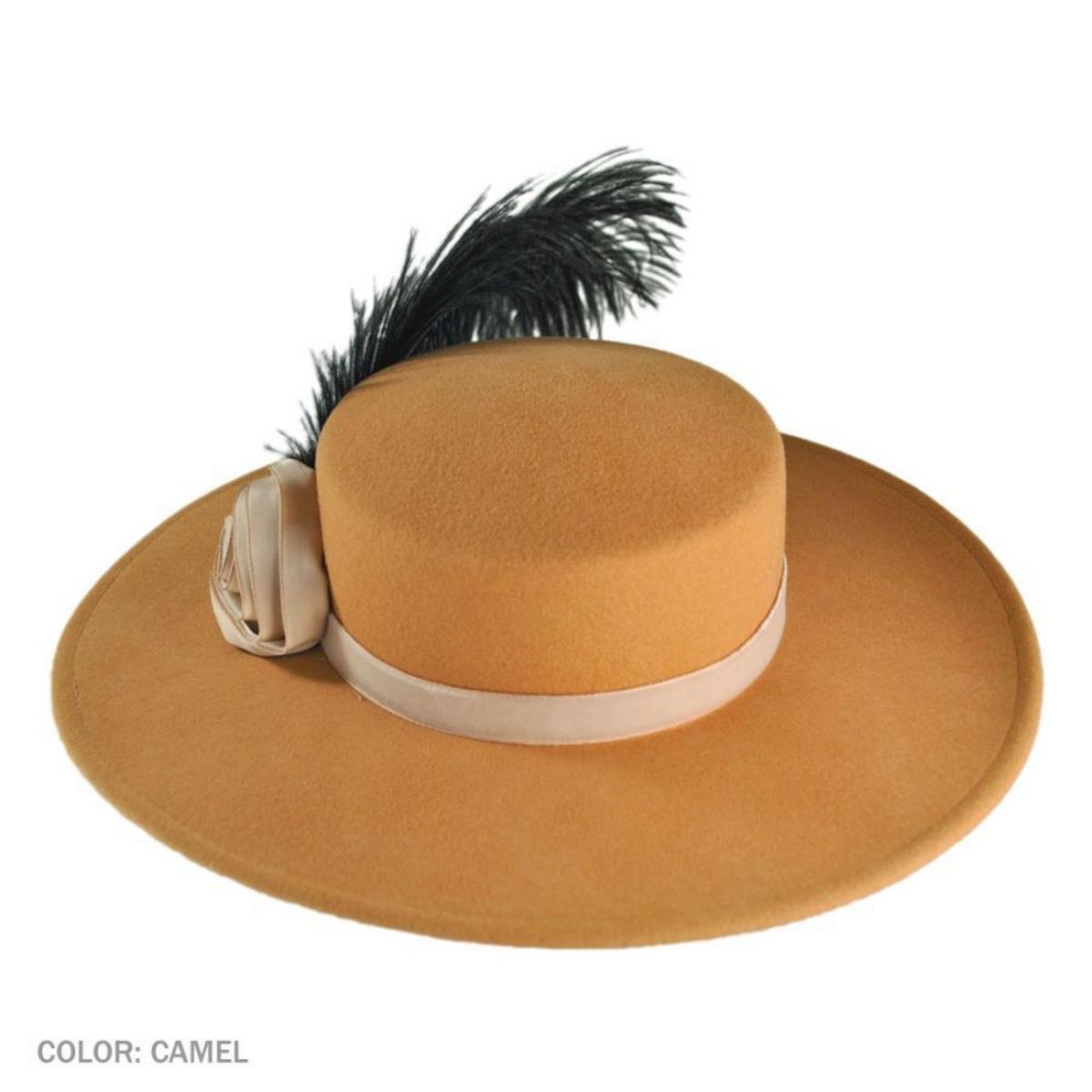 Heritage Collection 1890s Wool Felt Boater Hat