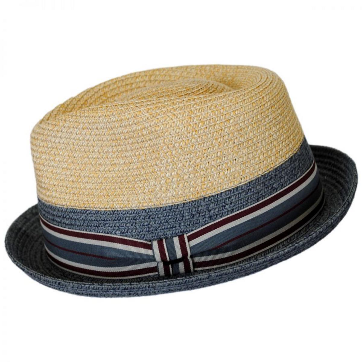 Bailey 1922 | Rokit Toyo Straw Braid Trilby Fedora Hat | 127821 | profile | NATURAL/STORM