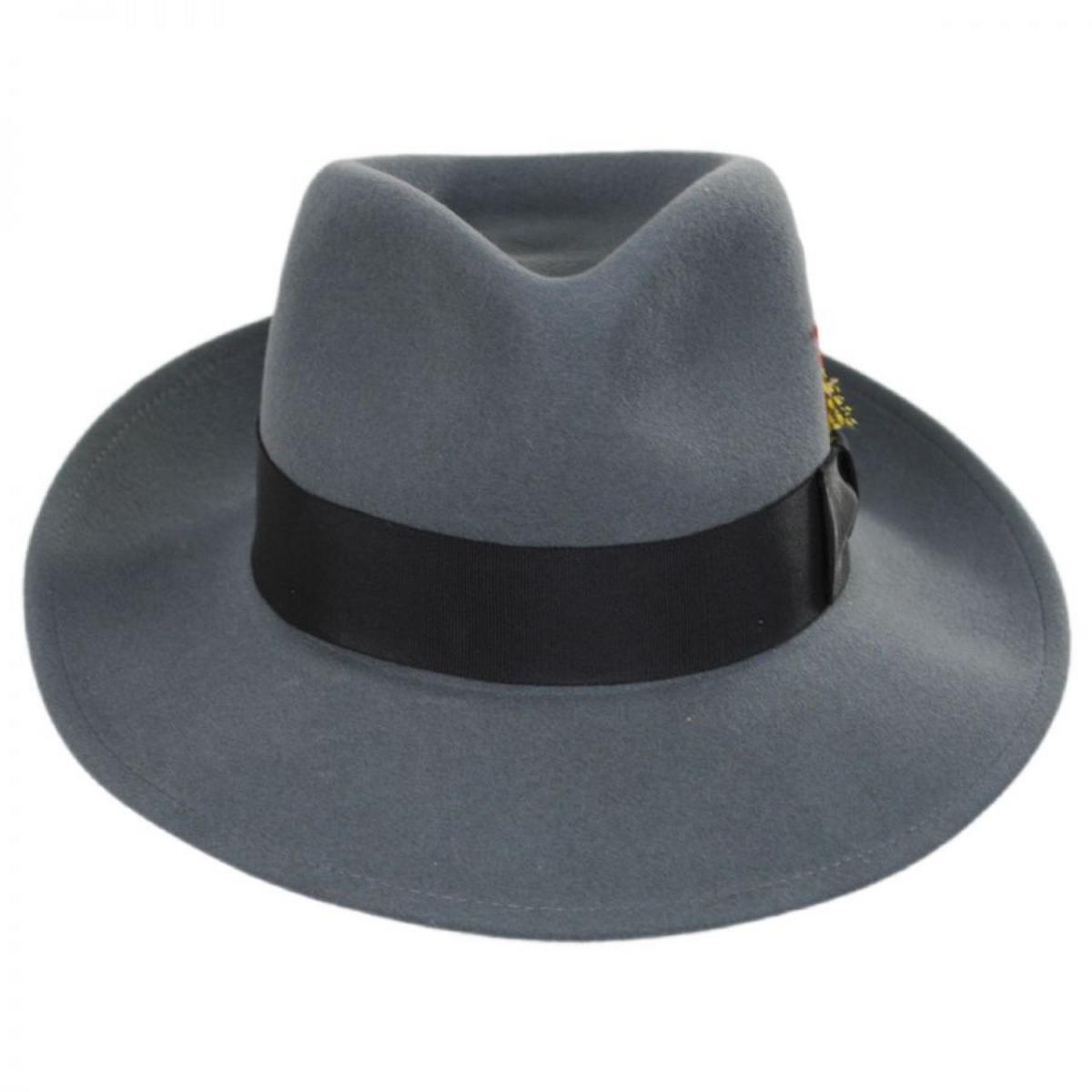 Bailey 1922 | Packable Wool LiteFelt Fedora Hat  | 130003 | front | GRAPHITE