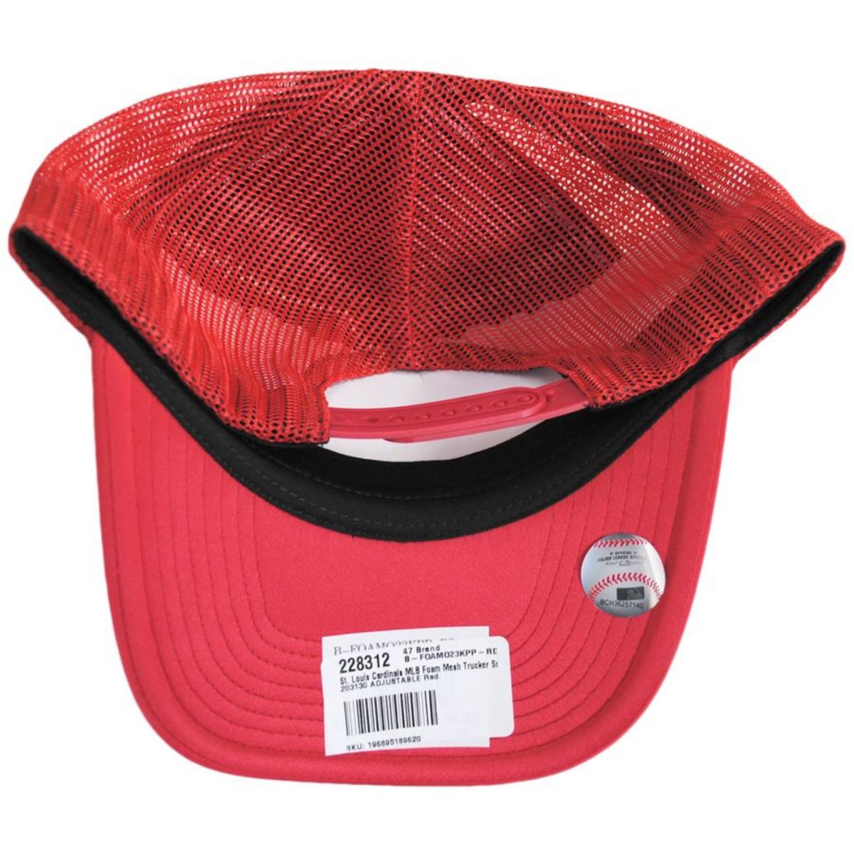 47 Brand | St. Louis Cardinals MLB Foam Mesh Trucker Snapback Baseball Cap | 203130 | under | RED