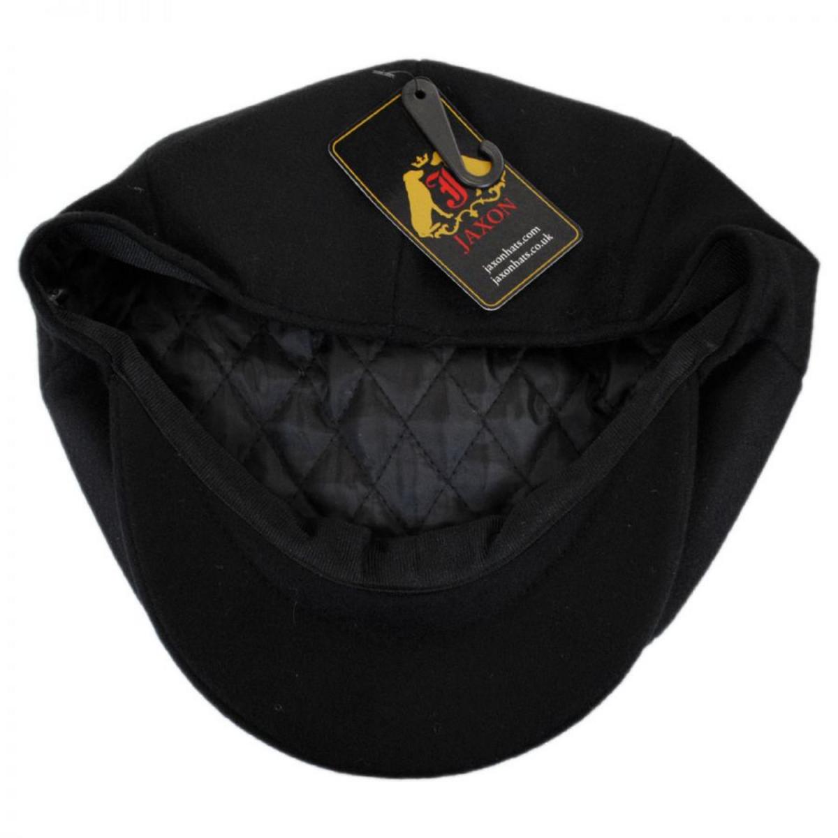 Jaxon Hats | Pure Wool Newsboy Cap | 167767 | under | BLACK