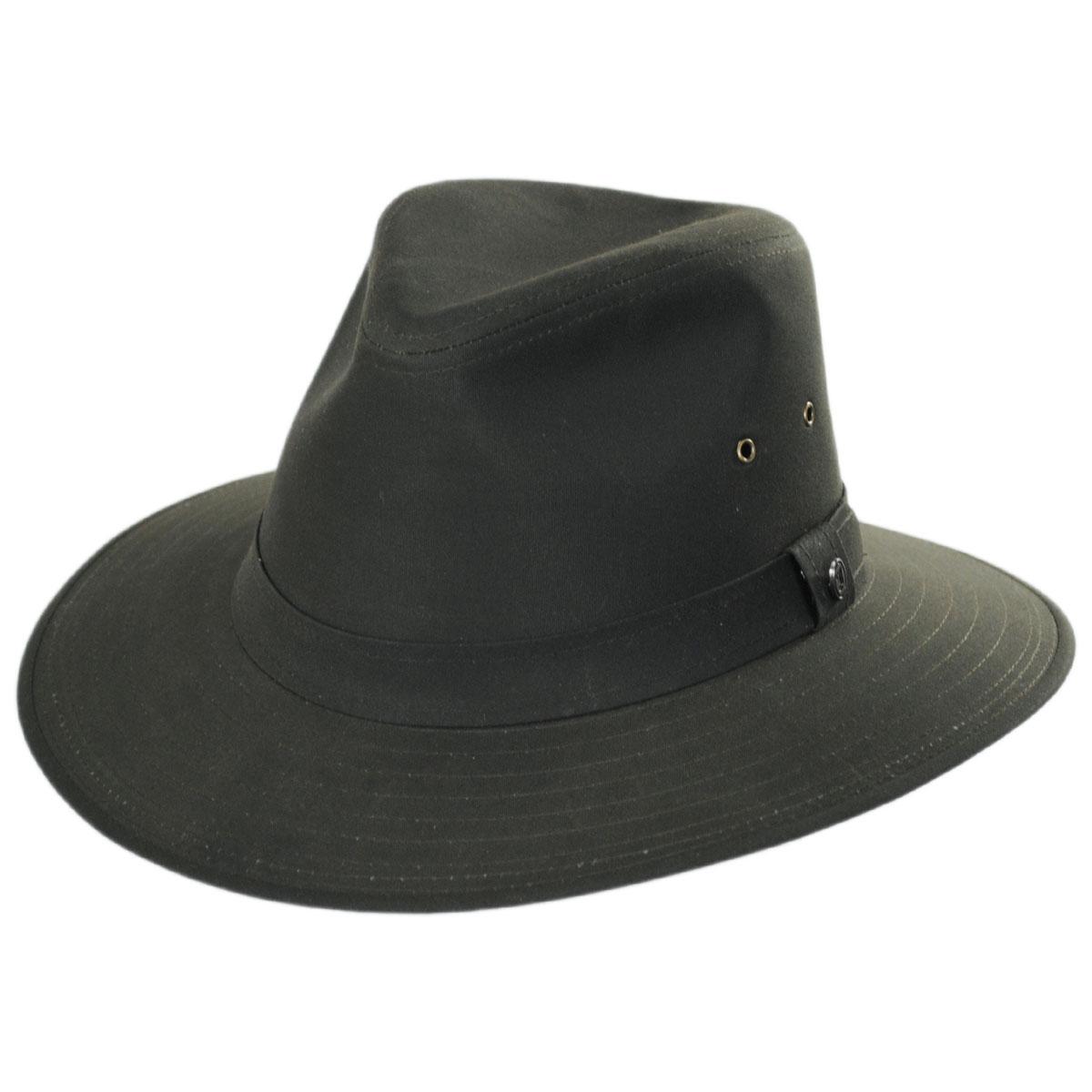 Jaxon Hats | Wholesale Cotton Oilcloth Safari Fedora Hat B2B Pre-Pack | B2B147252 | lead | OLIVE