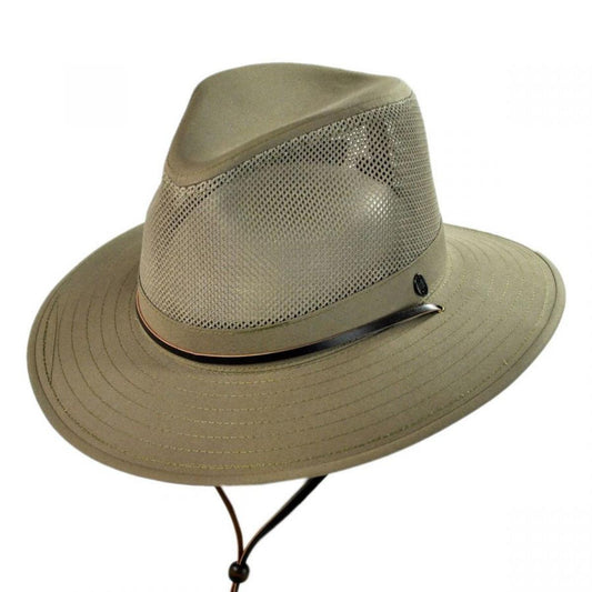 Jaxon Hats | Mesh Crown Aussie Hat | 147249 | lead | KHAKI