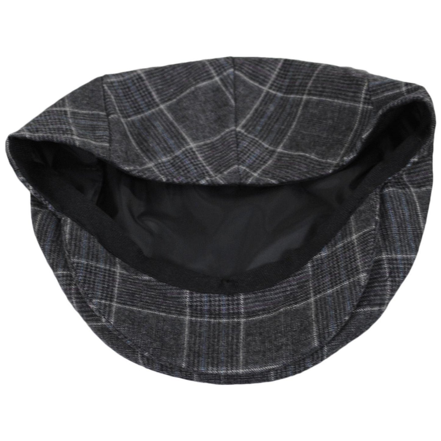 Baskerville Hat Company | Aldwych Wool Glenplaid Ivy Cap | 167668 | under | CHARCOAL