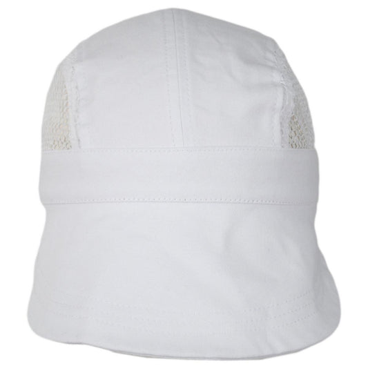 Dorfman Pacific | Tennis Cotton and Mesh Visor Cap | 106302 | front | WHITE