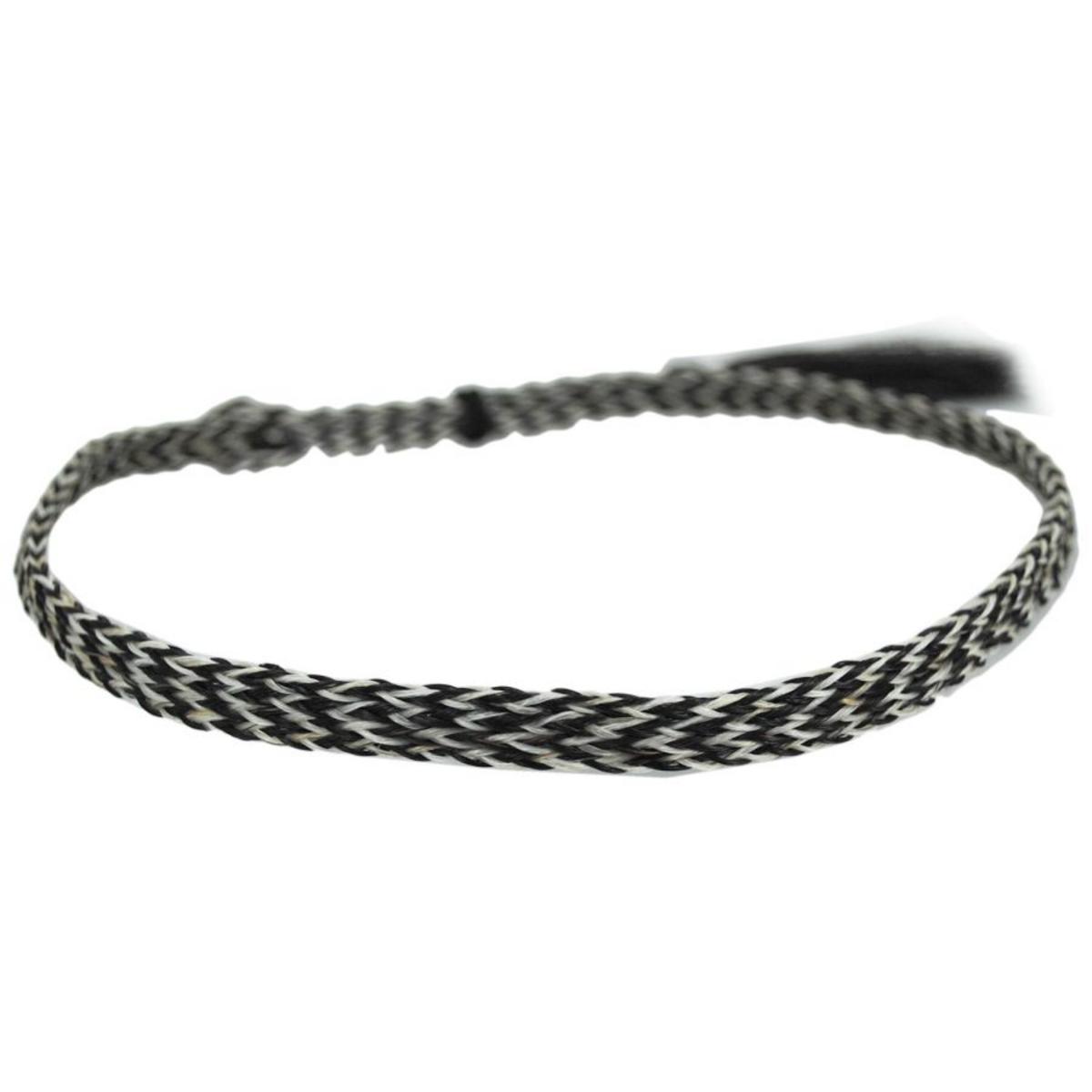 3 Regions Trade Co. | Snake Two-Tone Horse Hair Braid Single Tassel Hat Band | 601700 | lead | BLACK