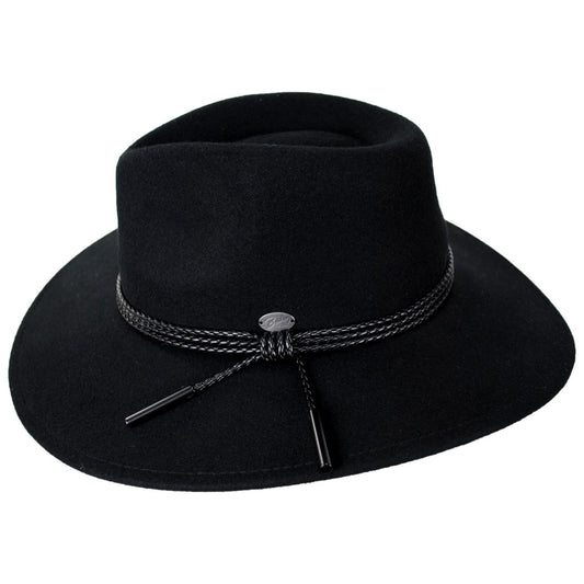 Bailey 1922 | Piston Wool Felt Aussie Hat | 130349 | front | BLACK