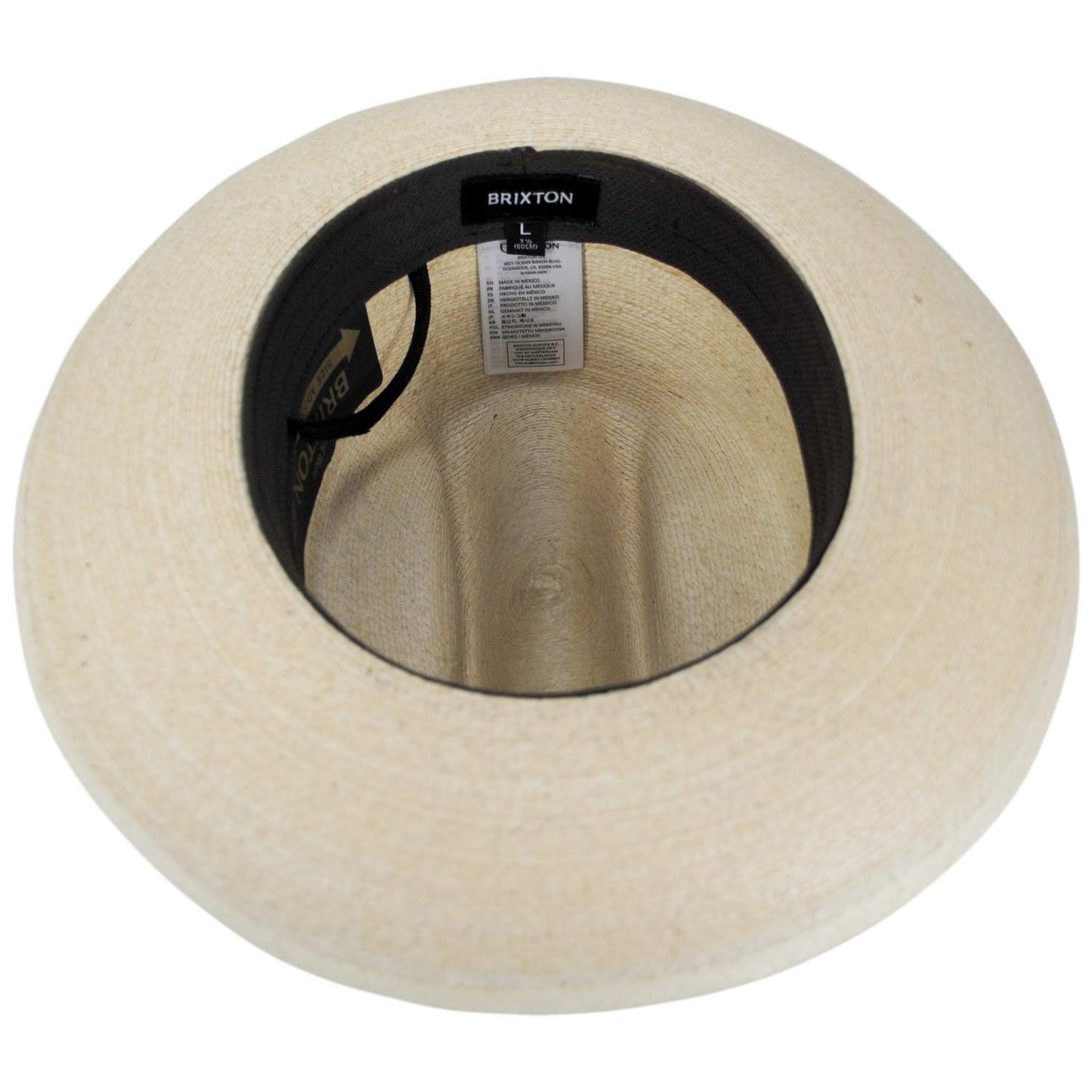 BRIXTON HATS | Hitch Palm Straw Ranch Fedora Hat | 128368 | under | BONE