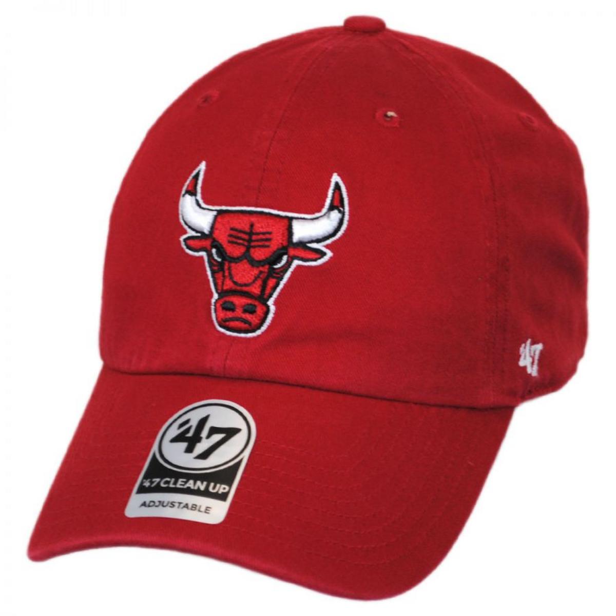 Chicago Bulls NBA Clean Up Strapback Baseball Cap Dad Hat  display picture 2