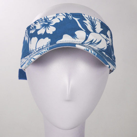 Dorfman Pacific | Maui Cotton Sport Visor | 195039 | front | BLUE