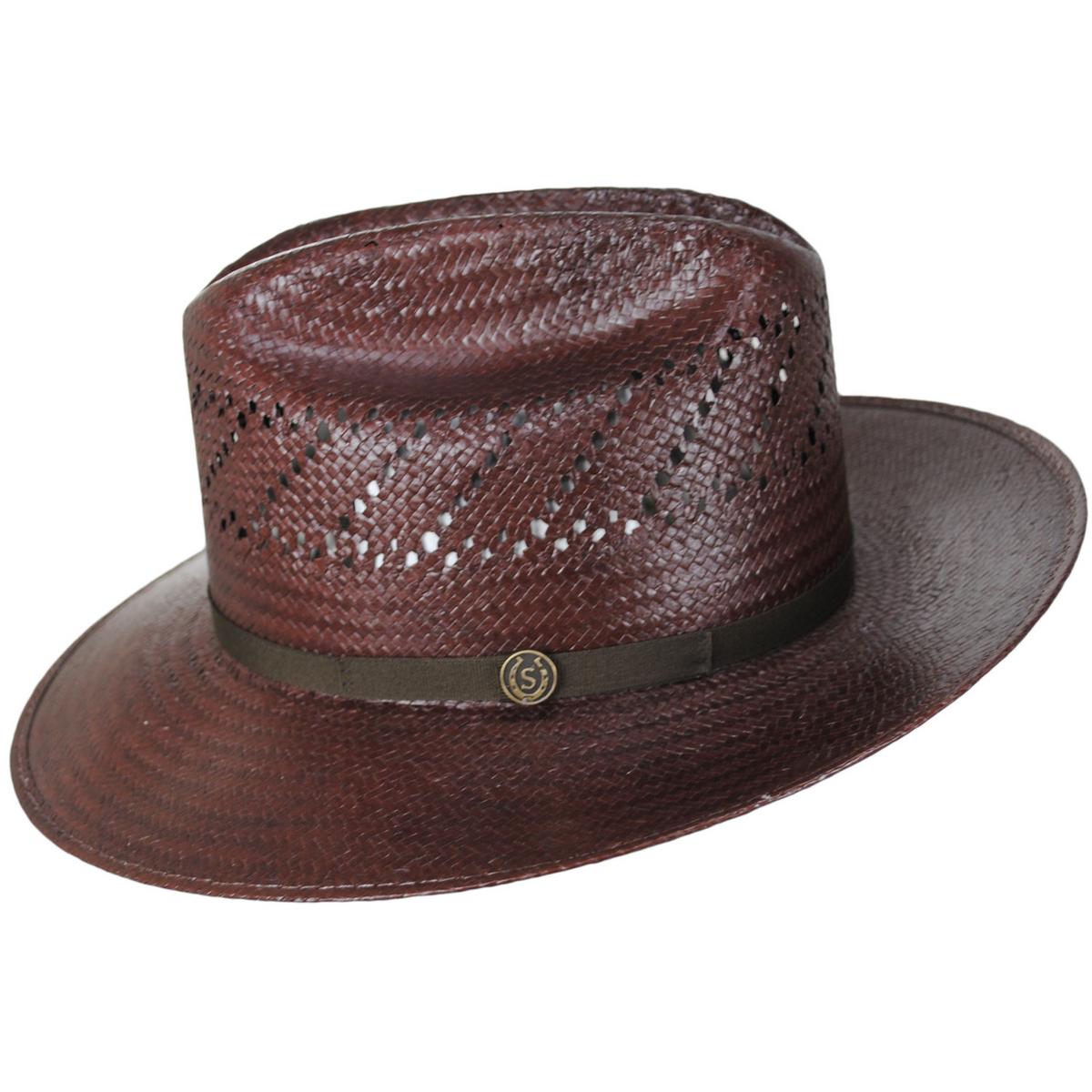 Stetson | Redwood Shantung Straw Open Road Western Hat | 127058 | profile | REDWOOD