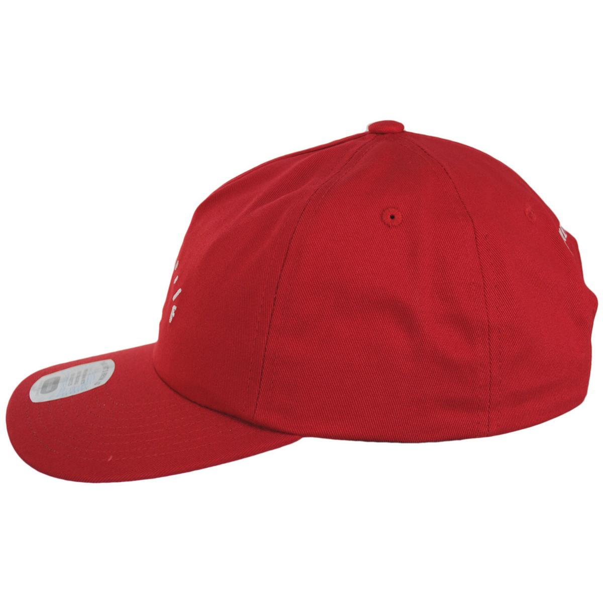 BRIXTON HATS | Running on Empty LP Cotton NetPlus Strapback Baseball Cap | 201863 | profile | CRIMSON/WHITE