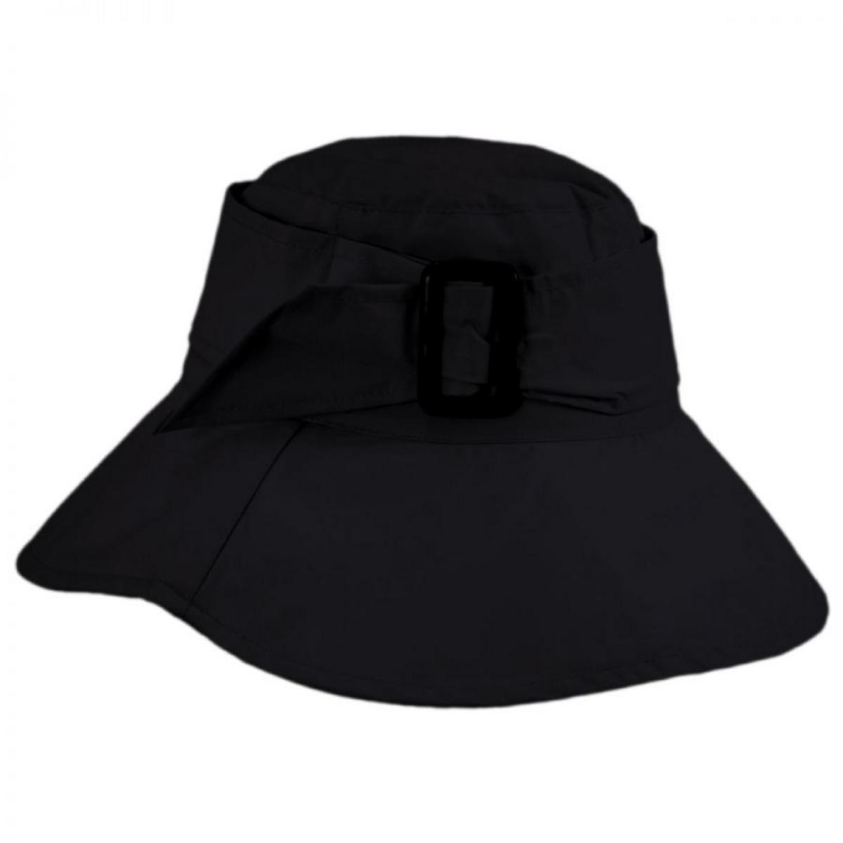 Jeanne Simmons | Buckle Rain Bucket Hat | 106526 | profile | BLACK
