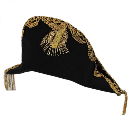 Disney | Pirates of the Caribbean Barbossa Bicorn Hat | 190419 | front | BLACK