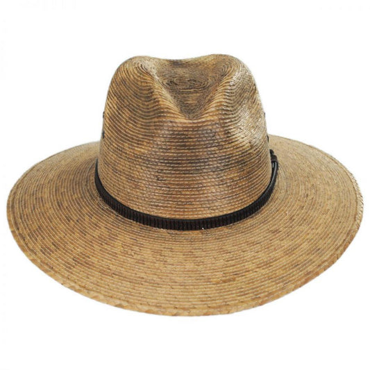 Kenny K | Palm Leaf Straw Aussie Hat | 126610 | front | DARK NATURAL