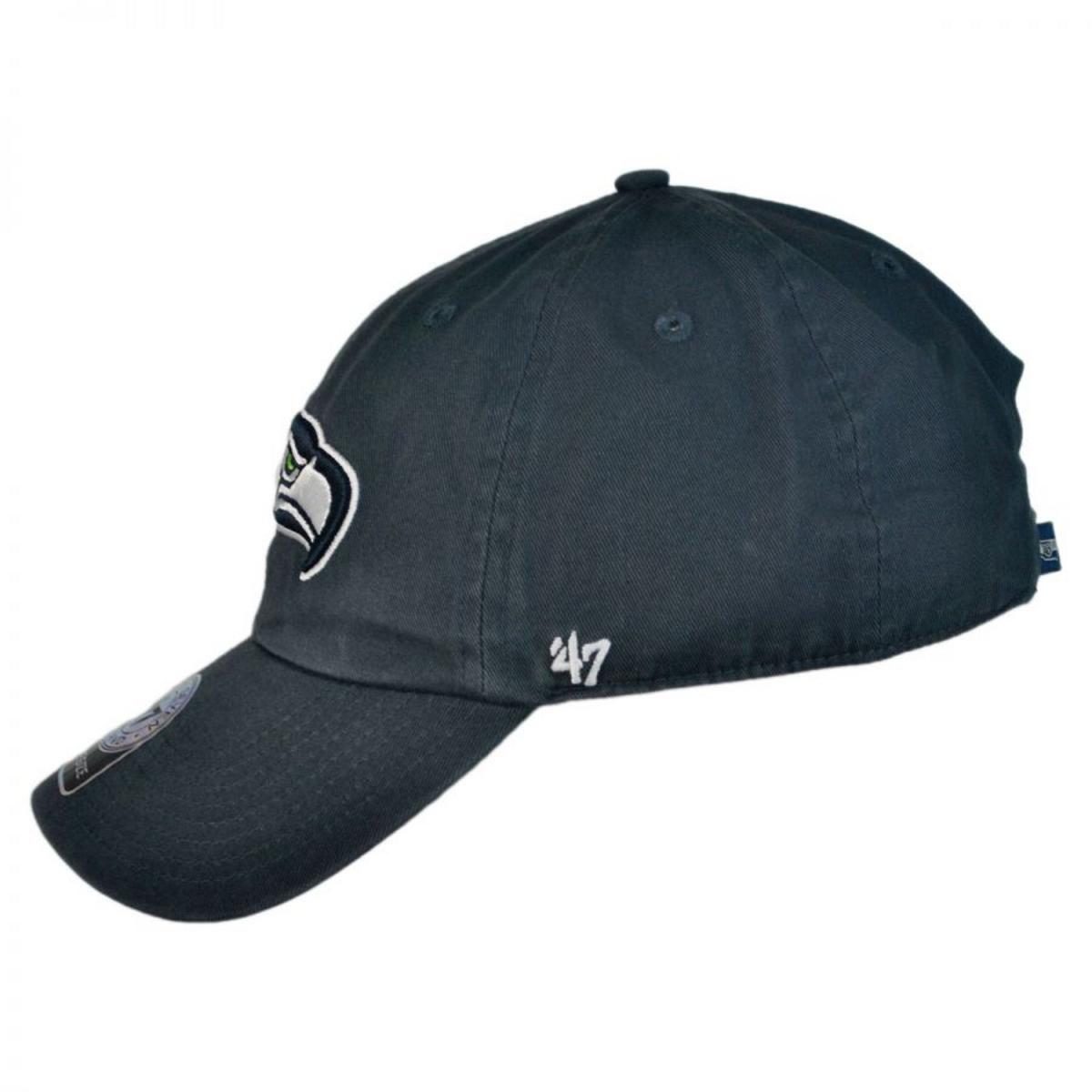 47 Brand | Seattle Seahawks NFL Clean Up Strapback Baseball Cap Dad Hat | 203590 | profile | NAVY
