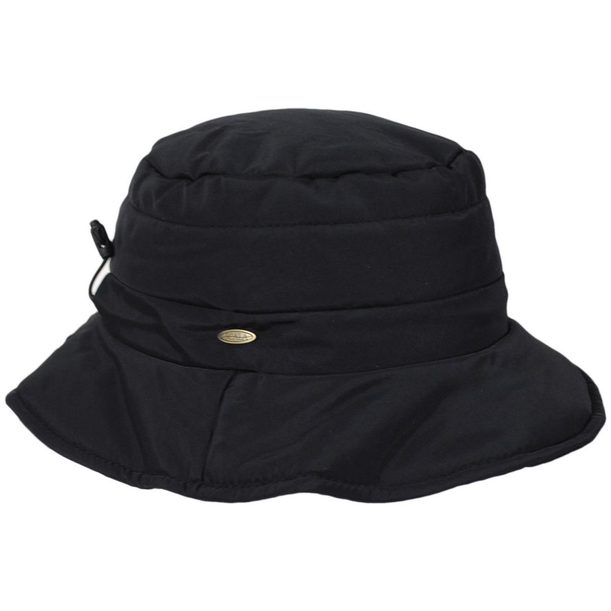 Scala | Darina Nylon Puffer Rain Bucket Hat | 106441 | profile | BLACK