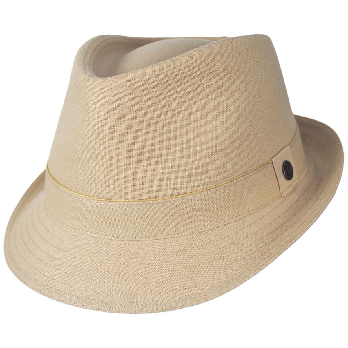Jaxon Hats | Wholesale Cotton Trilby Fedora Hat B2B Pre-Pack | B2B147247 | lead | TAN