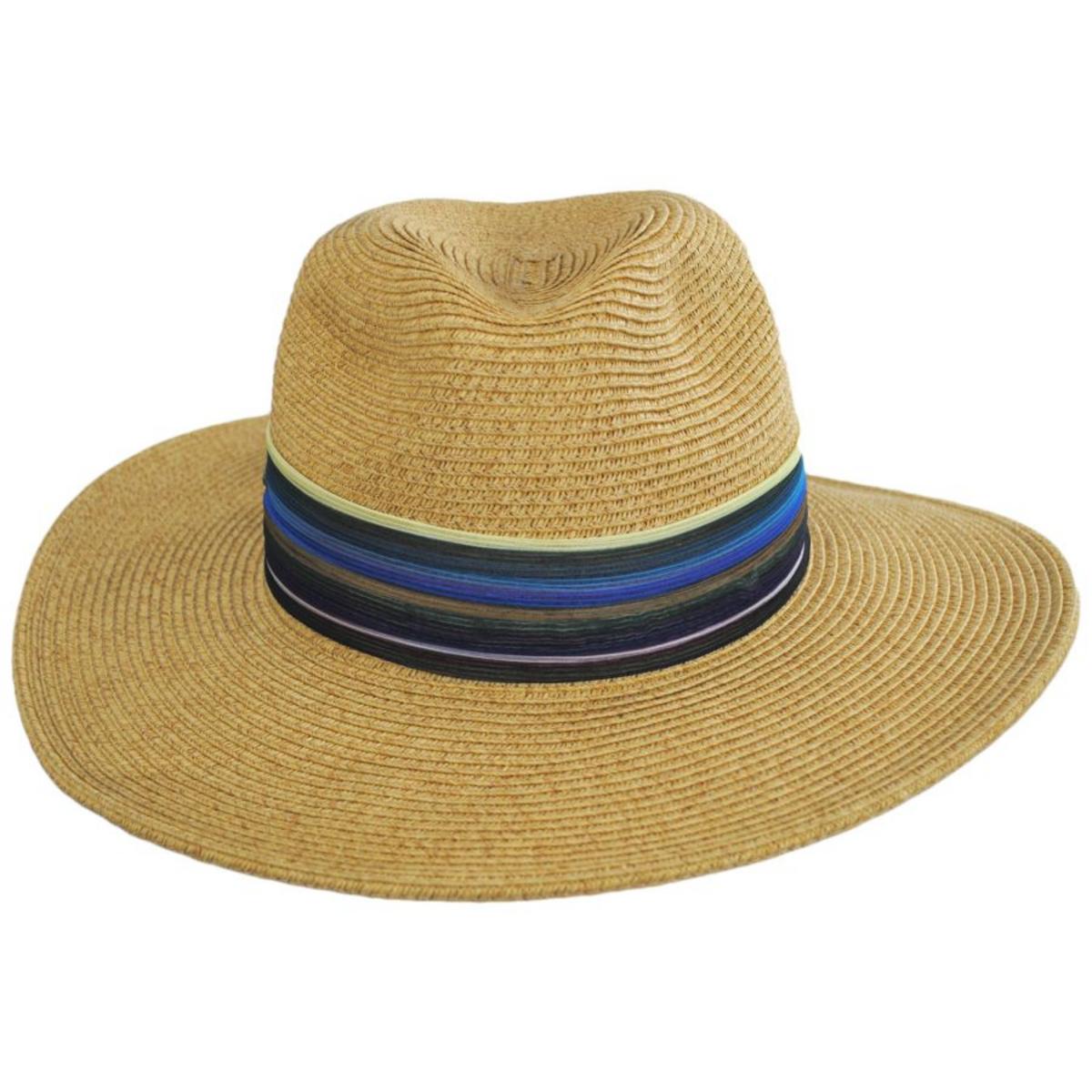 Karen Keith | Horizon Toyo Braid Straw Fedora Hat | 102216 | front | NATURAL