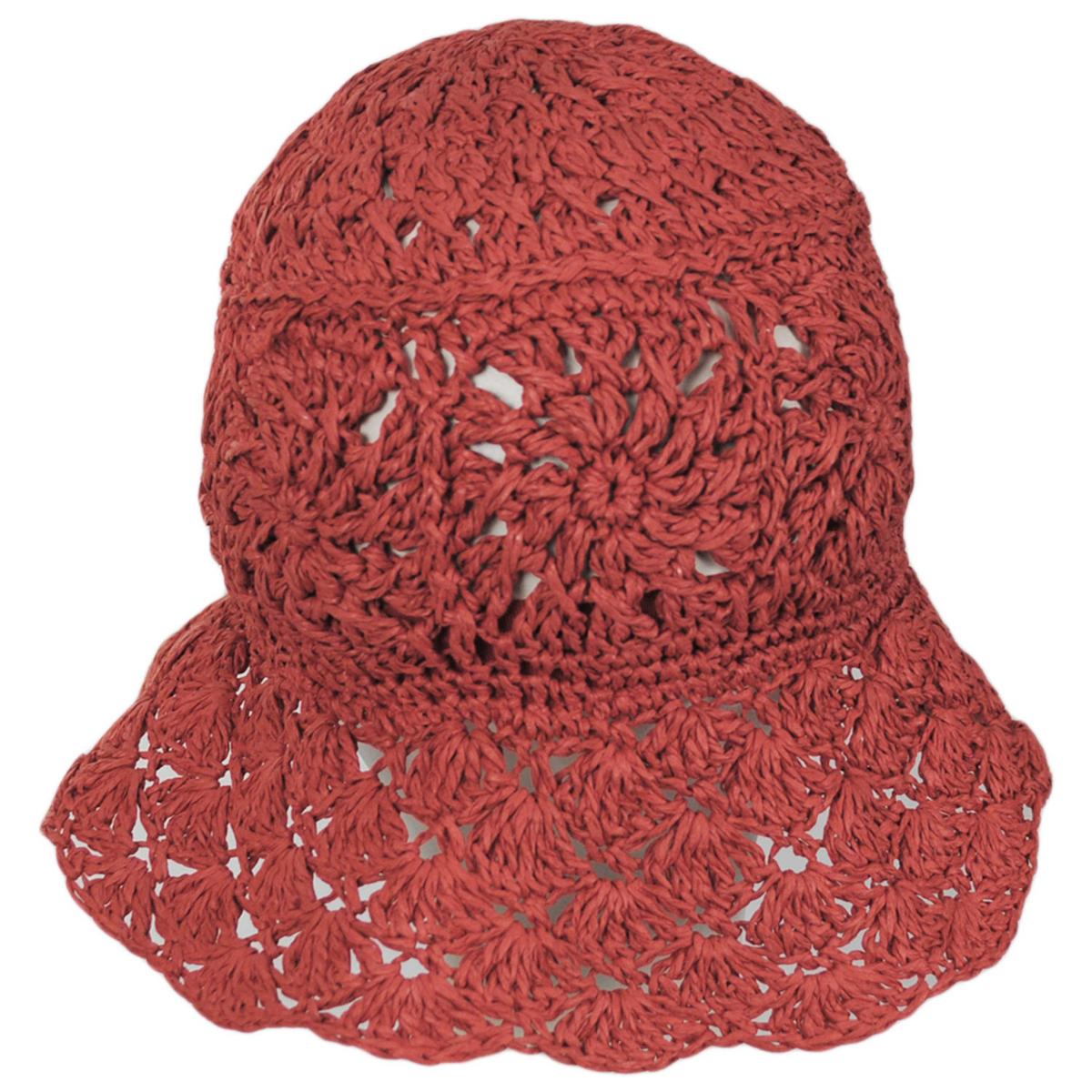 Boho Crochet Toyo Straw Bucket Hat