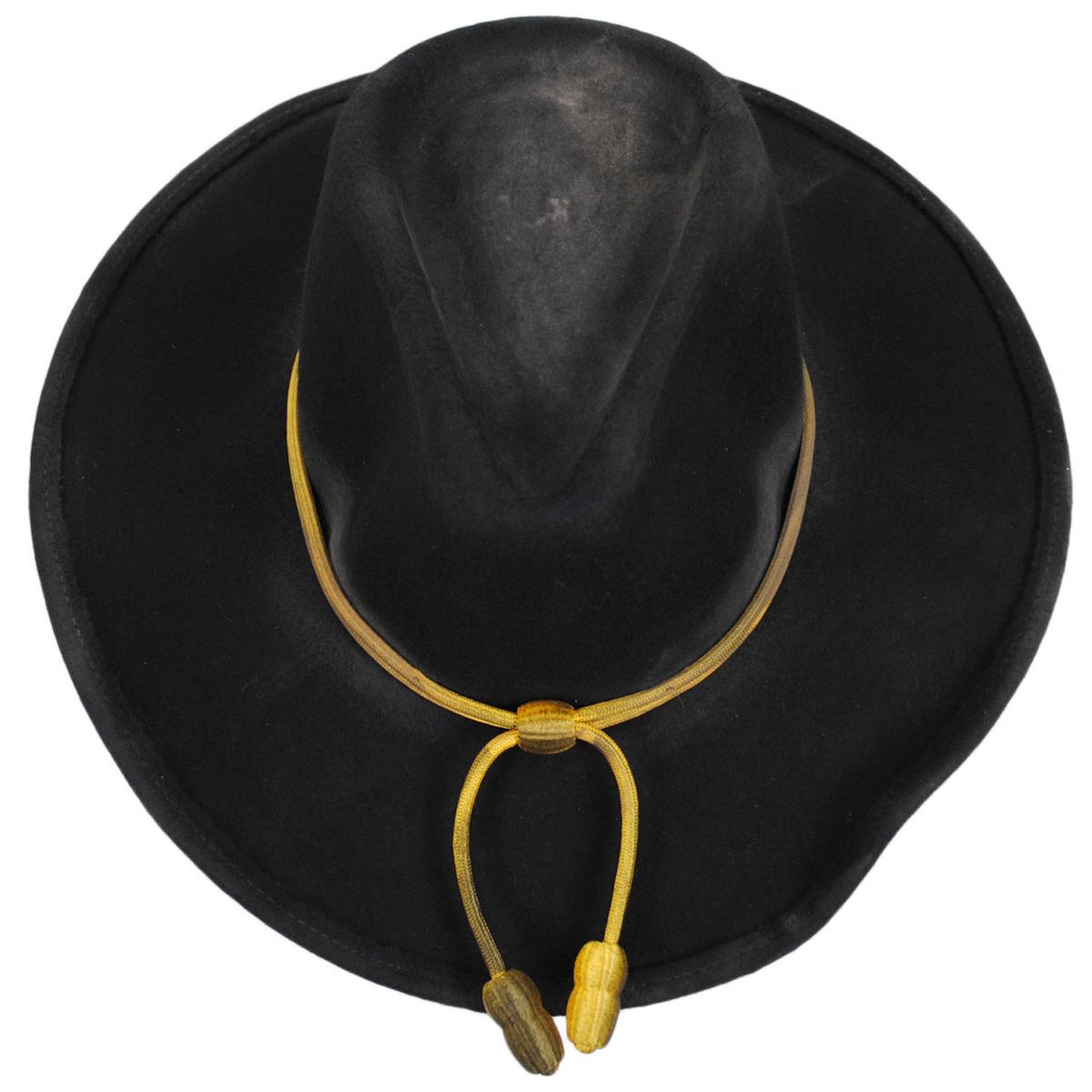 Stetson | John Wayne The Fort Wool Felt Crushable Western Hat | 130672 | detailtwo | BLACK
