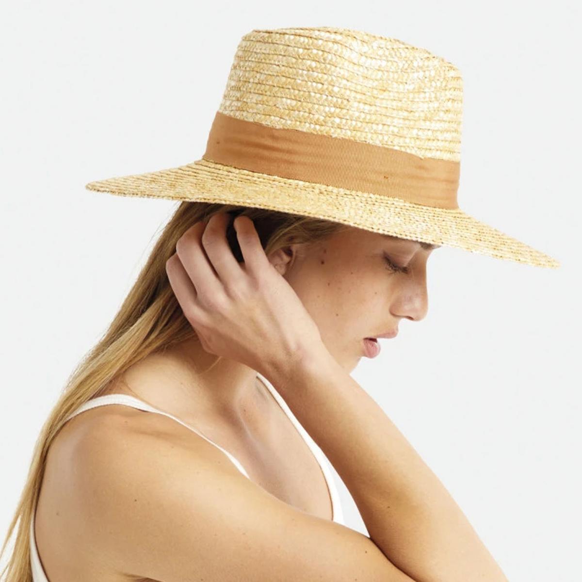 BRIXTON HATS | Joanna Wheat Straw Fedora Hat - Honey/Lion | 104012 | lsftwo | HONEY/LION