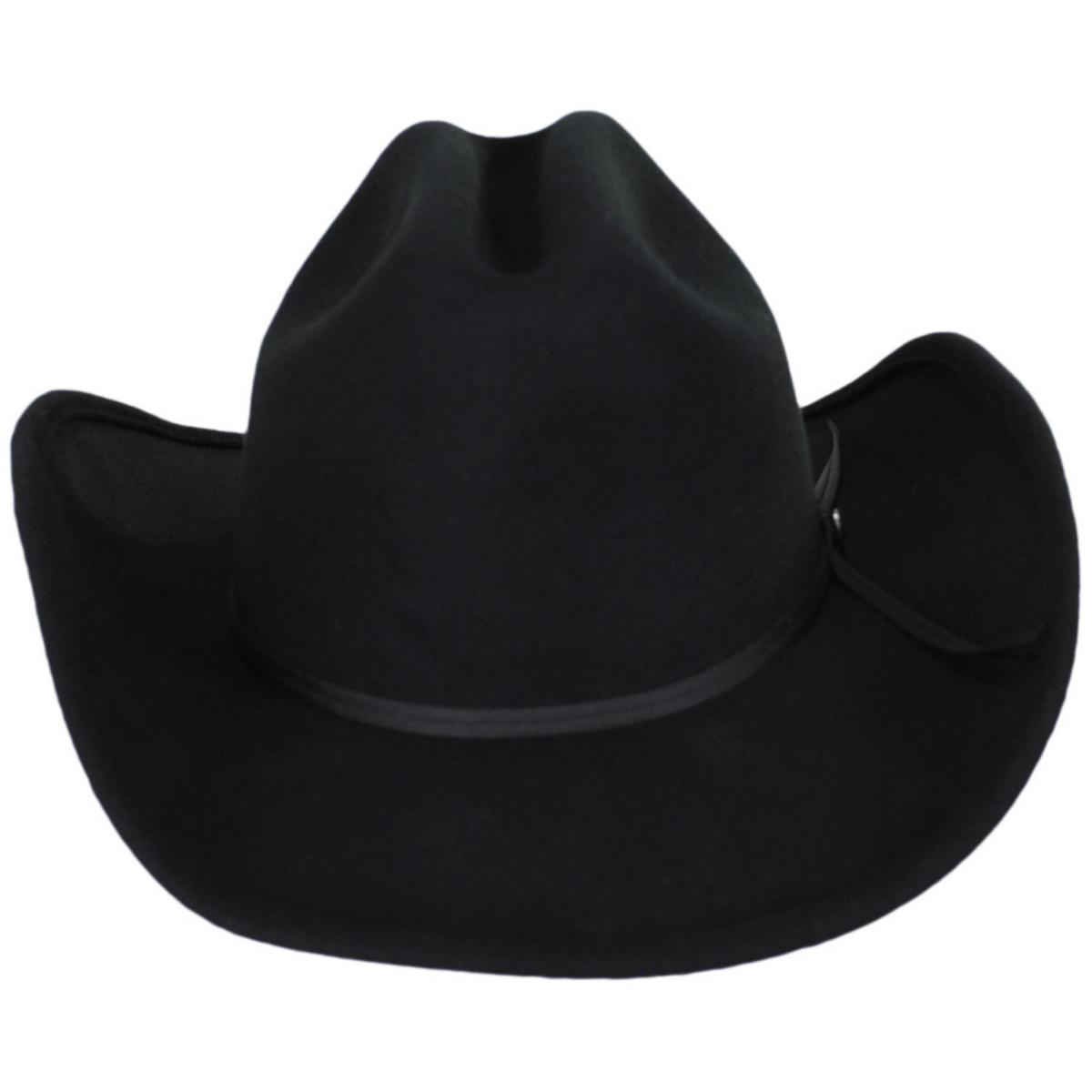 Jaxon Hats | Wool Felt Western Hat | 132000 | front | BLACK