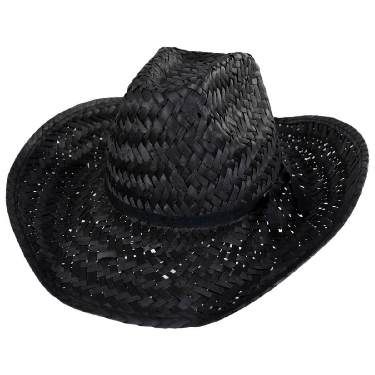 BRIXTON HATS | Houston Rush Straw Cowboy Hat | 128338 | lead | BLACK