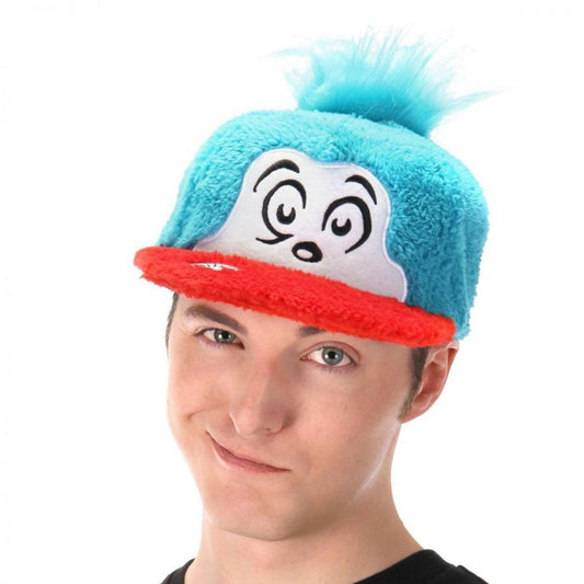 Dr. Seuss | Thing 2 Fuzzy Baseball Cap | 220808 | lsmone | BLUE/RED