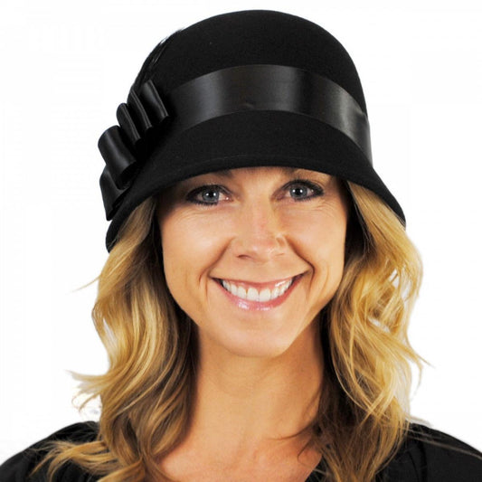 sur la tete | Chloe Wool Felt Cloche Hat | 125511 | lsfone | BLACK