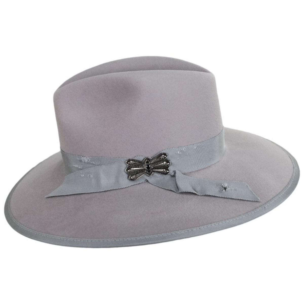 Renegade | Eden Wool Felt Safari Fedora Hat | 100811 | profile | SILVER