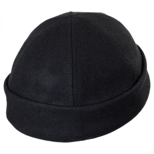 NEW YORK HAT CO | Six Panel Wool Skull Cap Beanie Hat | 142002 | lead | BLACK