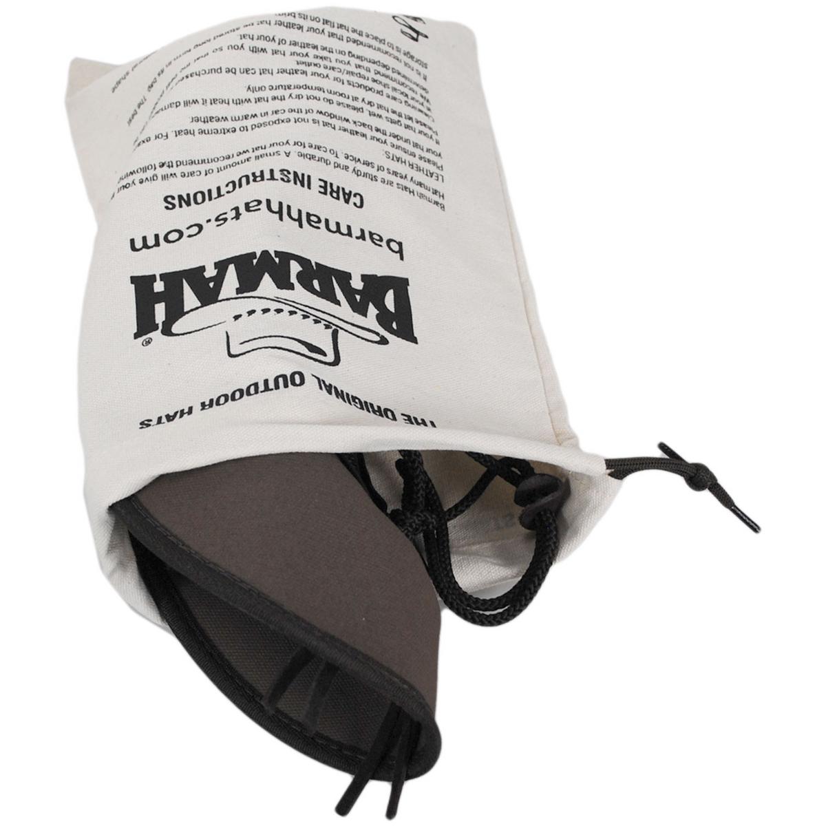 Barmah | Cotton Canvas Mesh Drover Hat | 400900 | detailone | BROWN