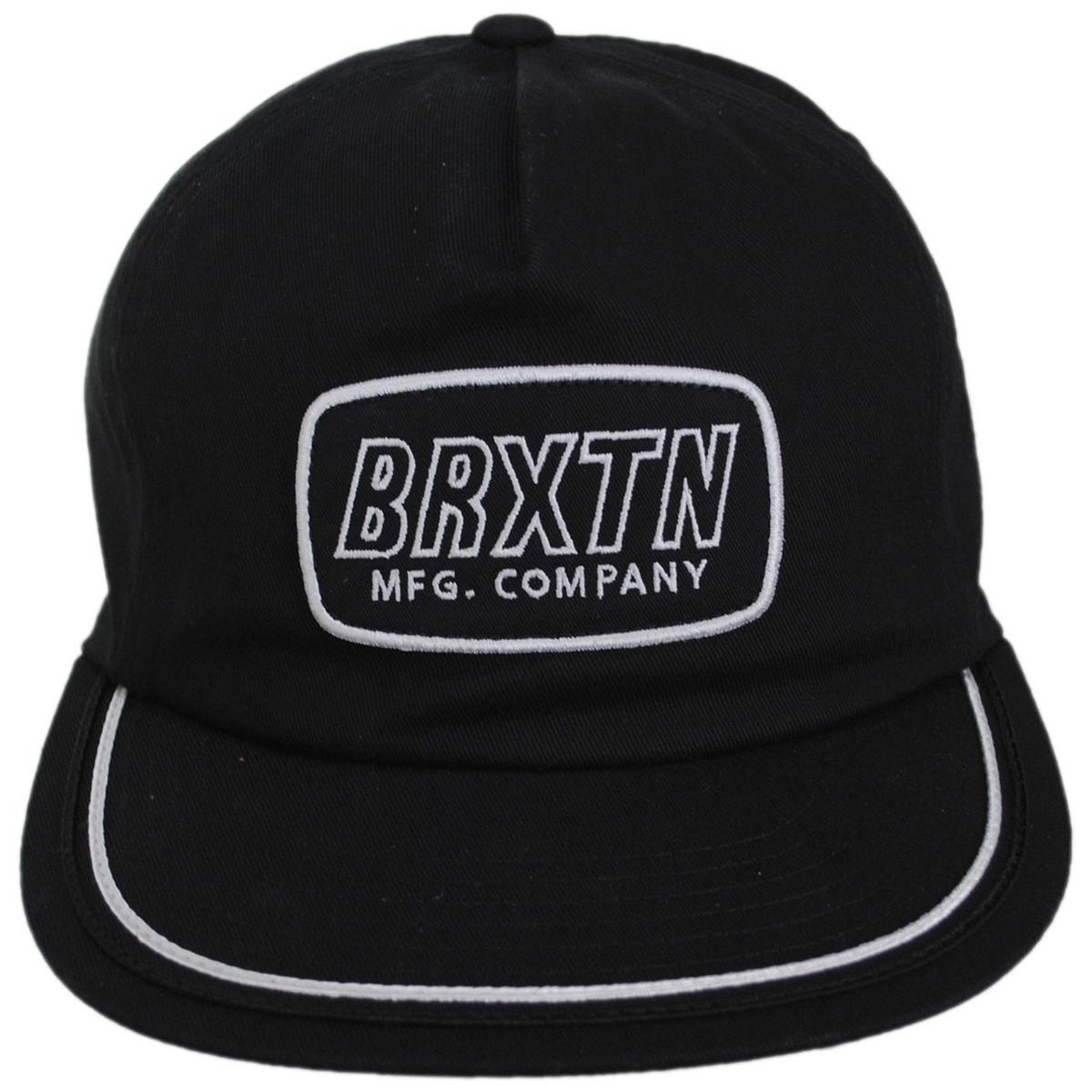 BRIXTON HATS | Telford Cotton HP Snapback Baseball Cap | 201875 | front | BLACK
